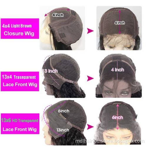 Wholesale P4/27 Wet And Wavy Brazilian Human Hair Highlight Transparent Lace Front Human Hair Wigs Virgin Hair Lace Front Wig